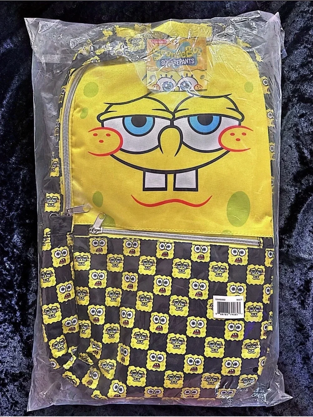 Nickelodeon SpongeBob Yellow and Black Kids Backpack